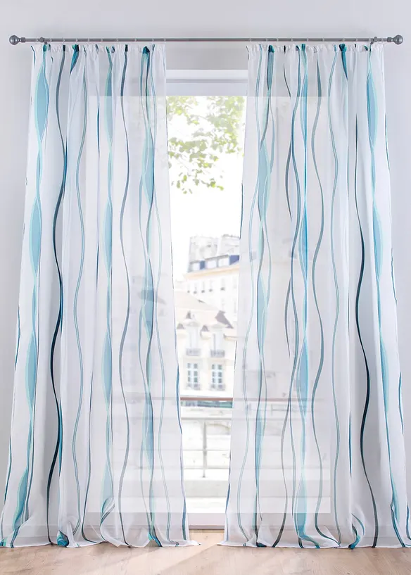 Gardin med v&aring;gm&ouml;nster (1-pack), bonprix