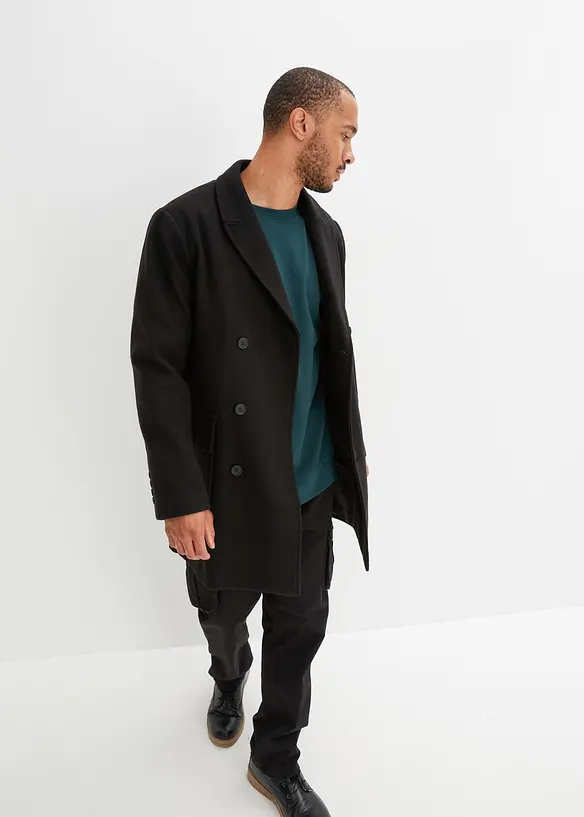 Regular Fit cargobyxa i ren bomull, Straight, bonprix