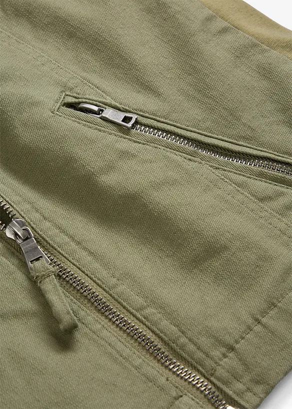 Jacka i bomullstwill med stretchinf&auml;llningar i sidorna, bonprix