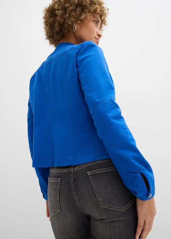 Jacka i bomullstwill med stretchinf&auml;llningar i sidorna, bonprix