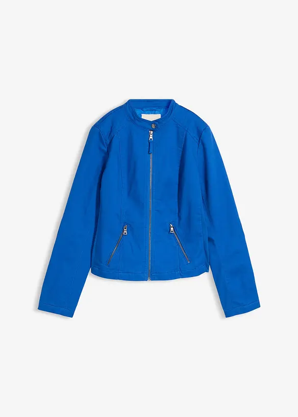 Jacka i bomullstwill med stretchinf&auml;llningar i sidorna, bonprix