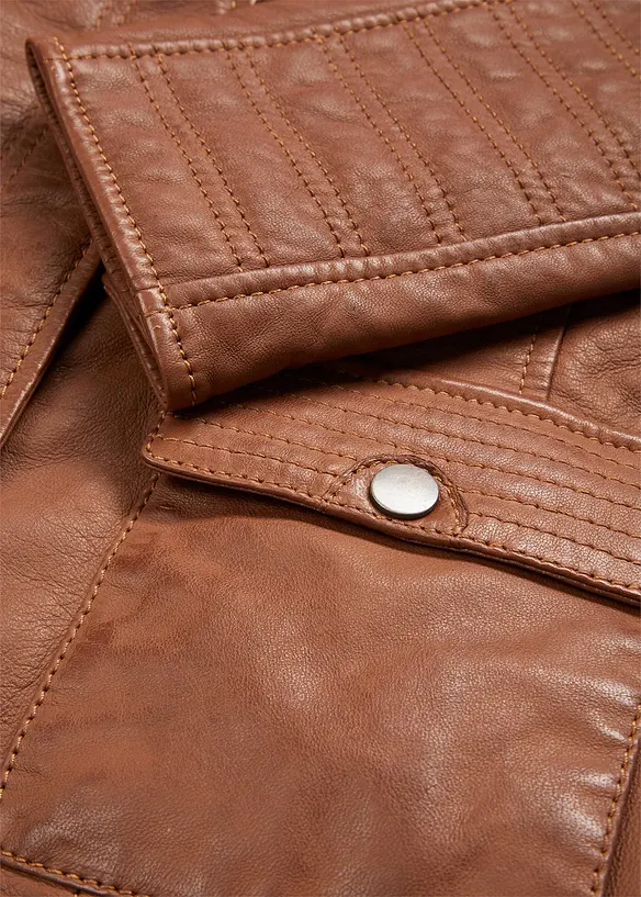 Skinnjacka i lammnappa, bonprix