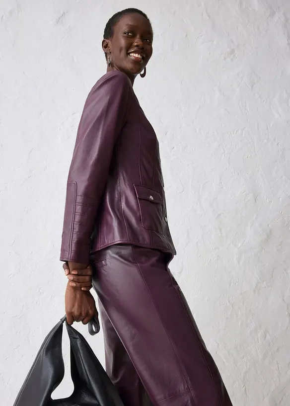 Skinnjacka i lammnappa, bonprix