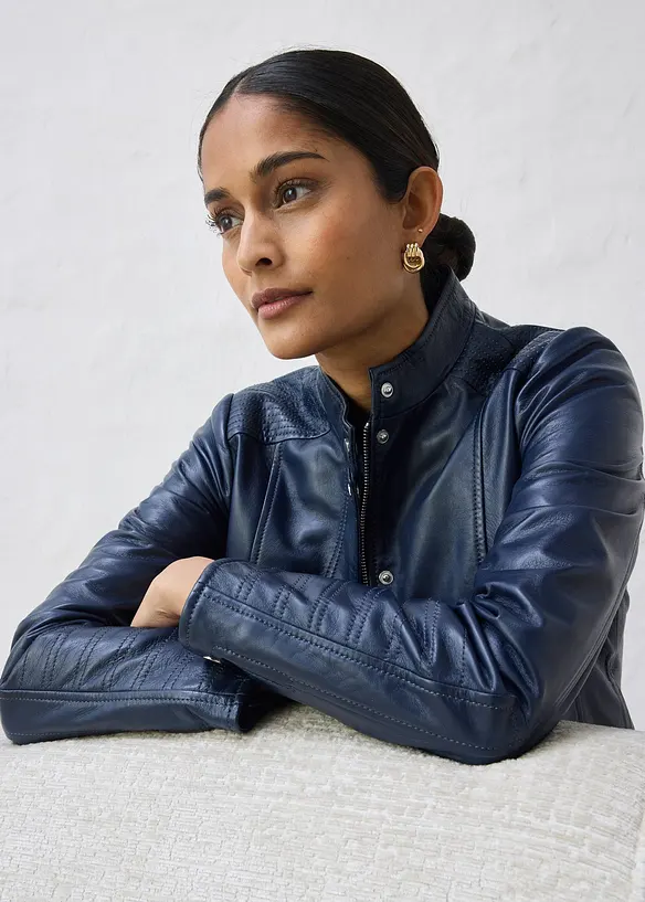 Skinnjacka i lammnappa, bonprix