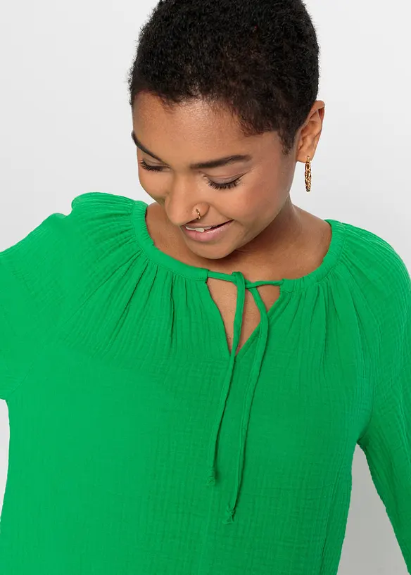 Muslinblus av bomull, bonprix