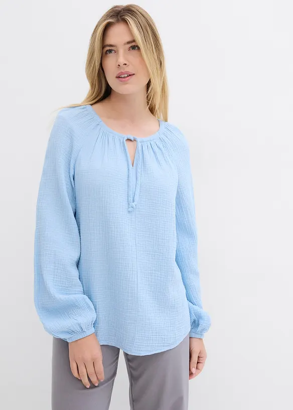 Muslinblus av bomull, bonprix