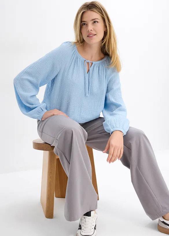 Muslinblus av bomull, bonprix