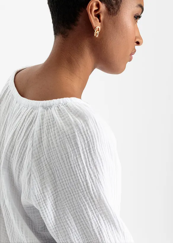 Muslinblus av bomull, bonprix