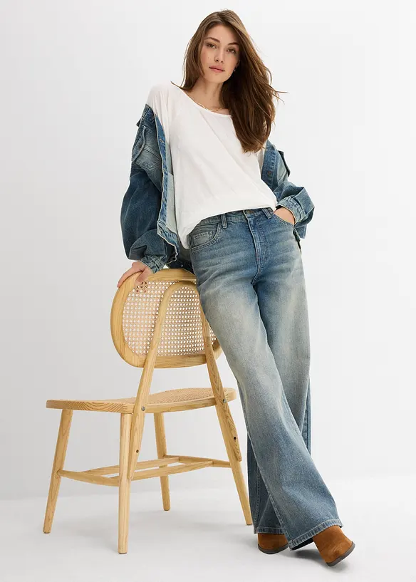 Blustopp av ekologisk bomull, bonprix