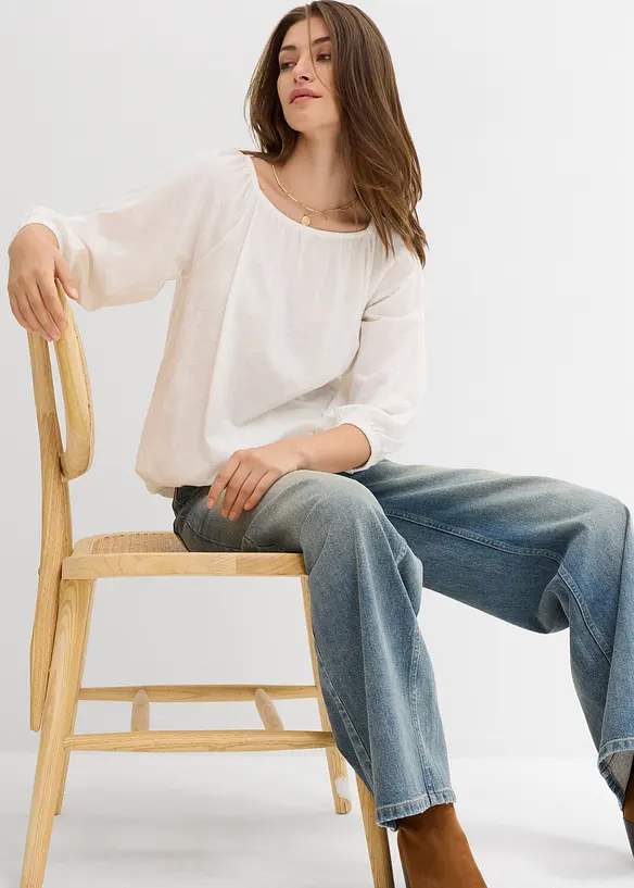 Blustopp av ekologisk bomull, bonprix