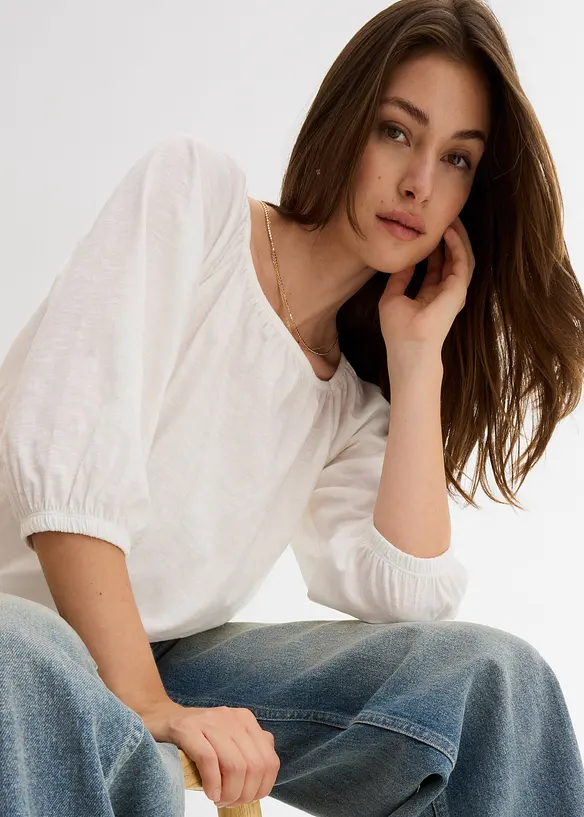 Blustopp av ekologisk bomull, bonprix