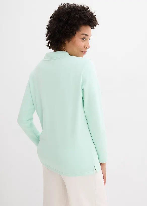 Sweatshirt med slits, bonprix