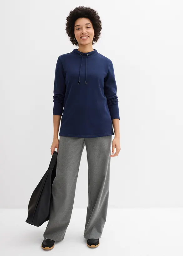 Sweatshirt med slits, bonprix