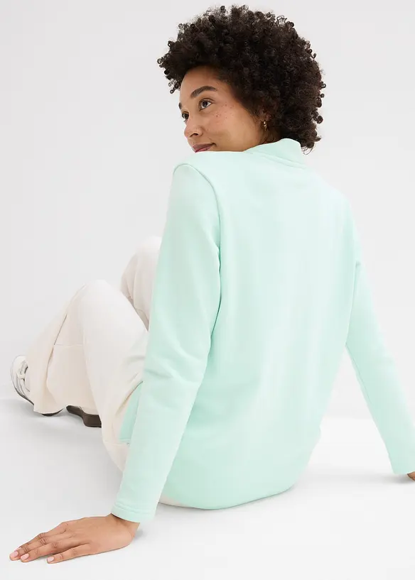 Sweatshirt med slits, bonprix