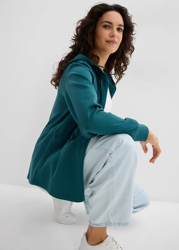 Munkjacka i mjuk och stabil trik&aring;, bonprix