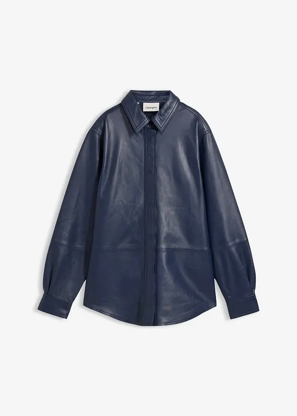 Skinnskjorta i lammnappa, bonprix