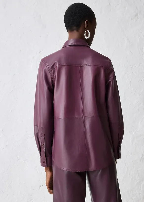 Skinnskjorta i lammnappa, bonprix