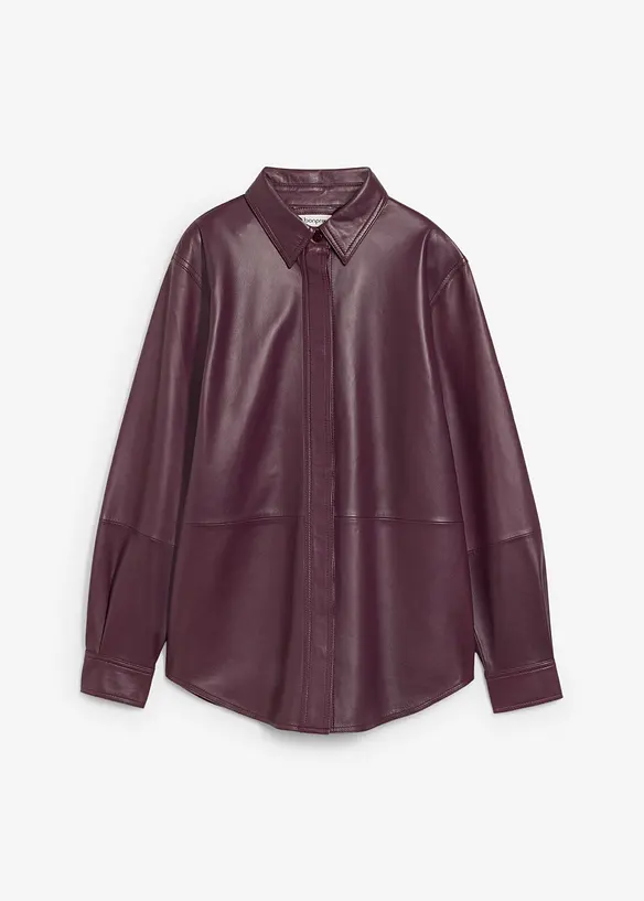 Skinnskjorta i lammnappa, bonprix