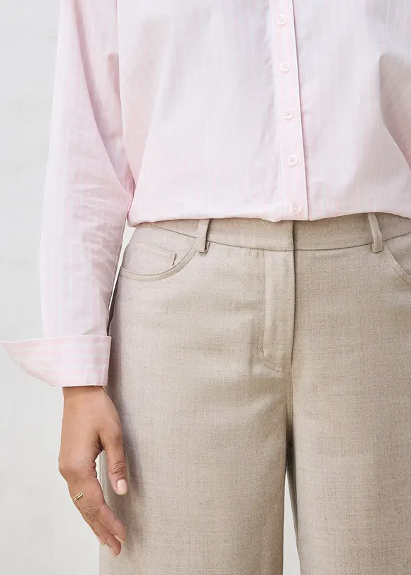 Byxa av ylleblandning i femficksmodell, bonprix