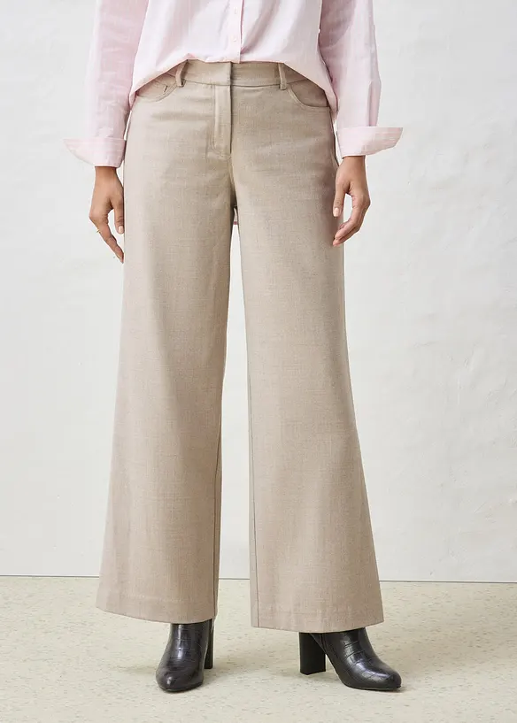 Byxa av ylleblandning i femficksmodell, bonprix