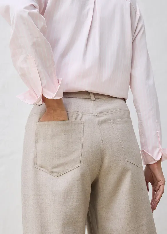 Byxa av ylleblandning i femficksmodell, bonprix