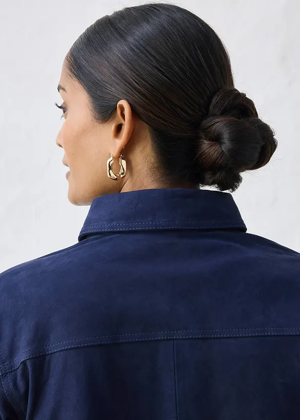 Skjorta i mockaskinn, bonprix