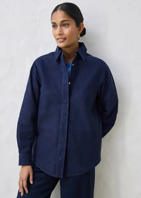 Skjorta i mockaskinn, bonprix