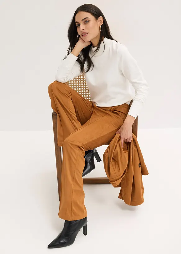 Utsv&auml;ngd byxa i mockaimitation, bonprix