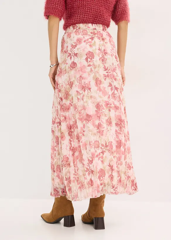 Chiffongkjol med krinklade effekter, bonprix