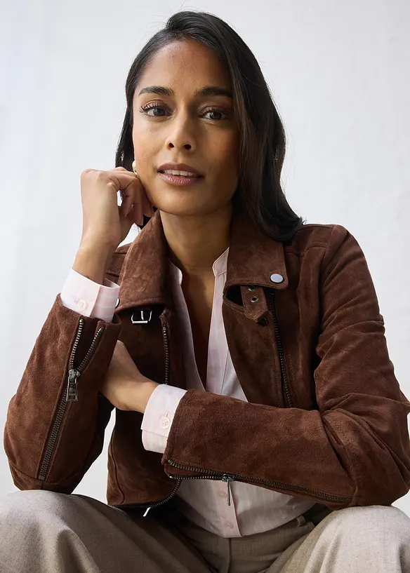 MC-jacka i mockaskinn, bonprix