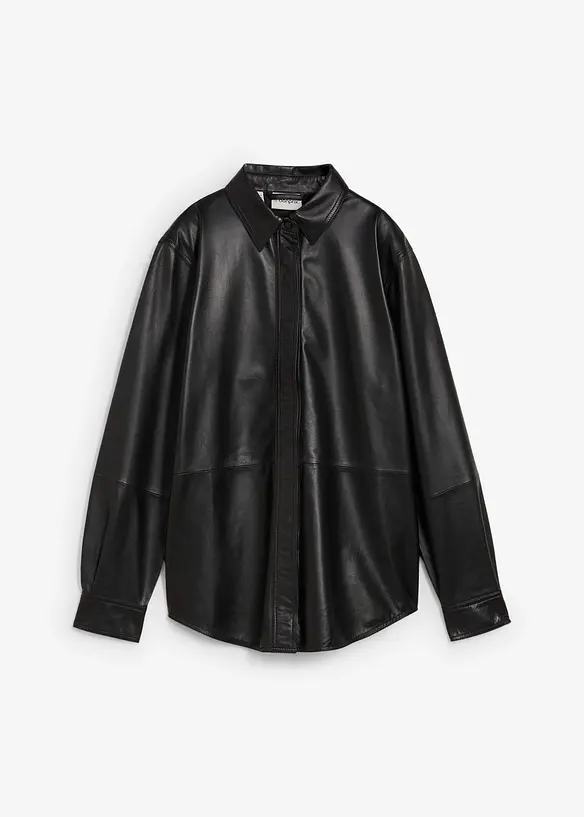 Skinnskjorta i lammnappa, bonprix