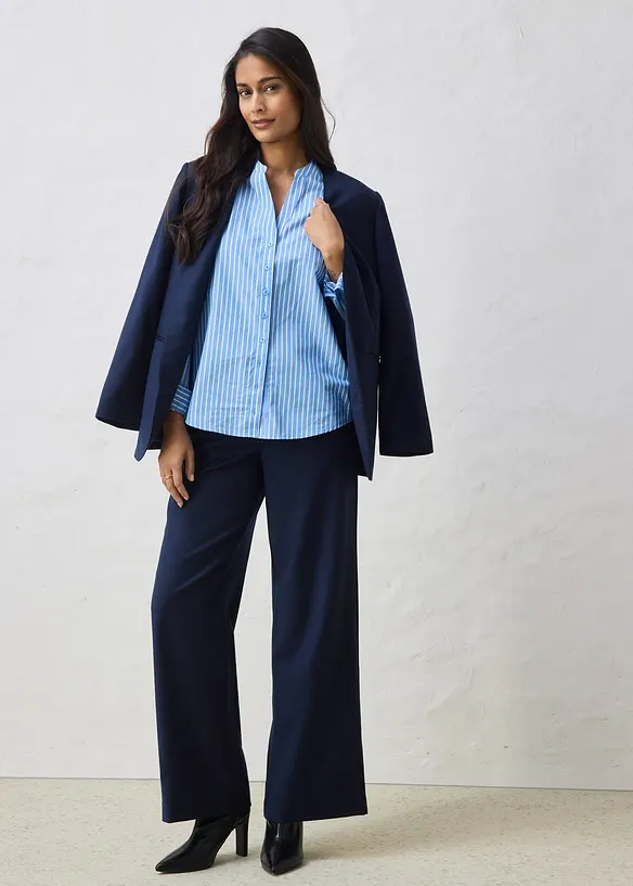 Skjortblus med sidenandel, bonprix