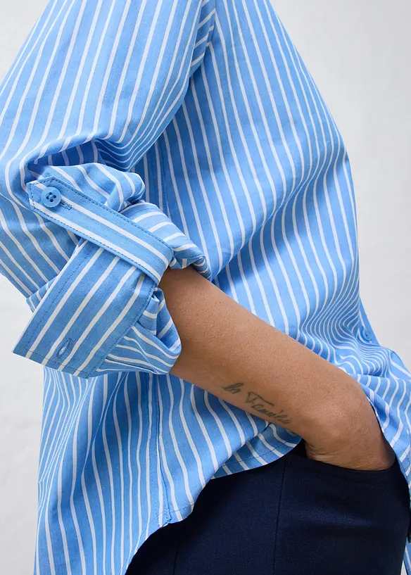 Skjortblus med sidenandel, bonprix