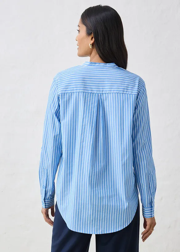 Skjortblus med sidenandel, bonprix