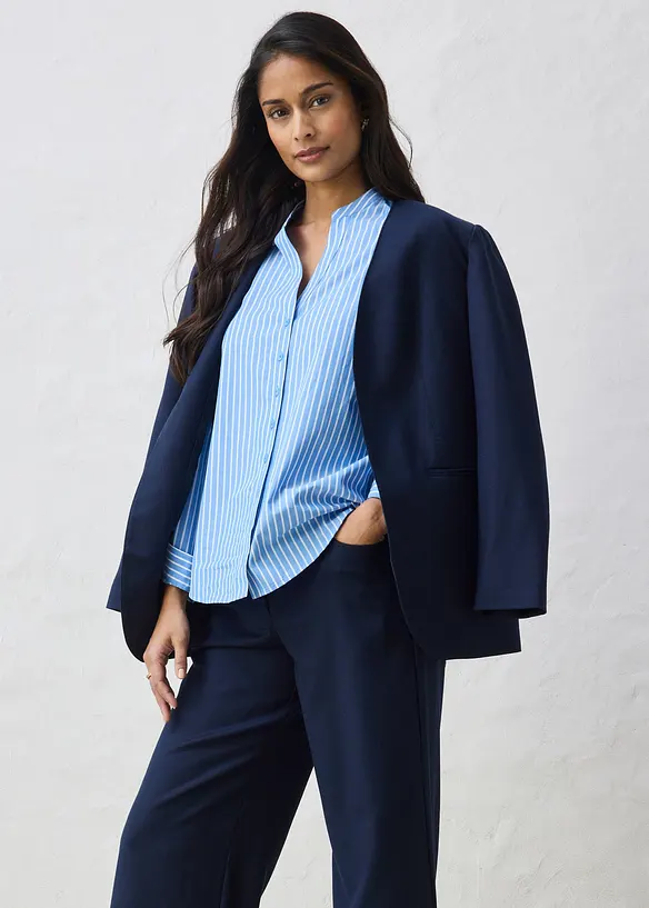 Skjortblus med sidenandel, bonprix