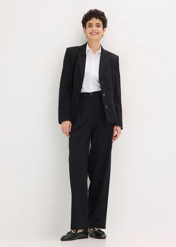 Byxa i barrelmodell med gubbveck, bonprix