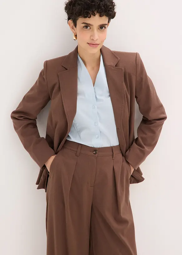 Byxa i barrelmodell med gubbveck, bonprix