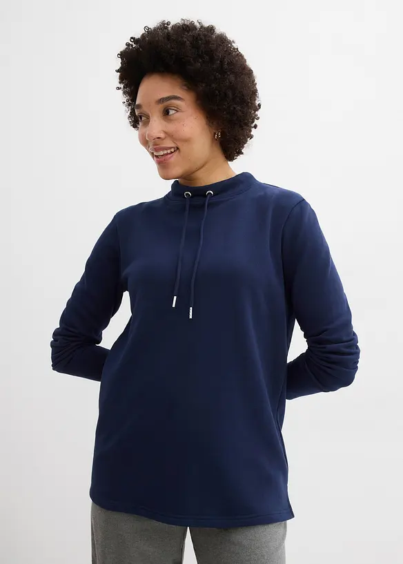 Sweatshirt med slits, bonprix