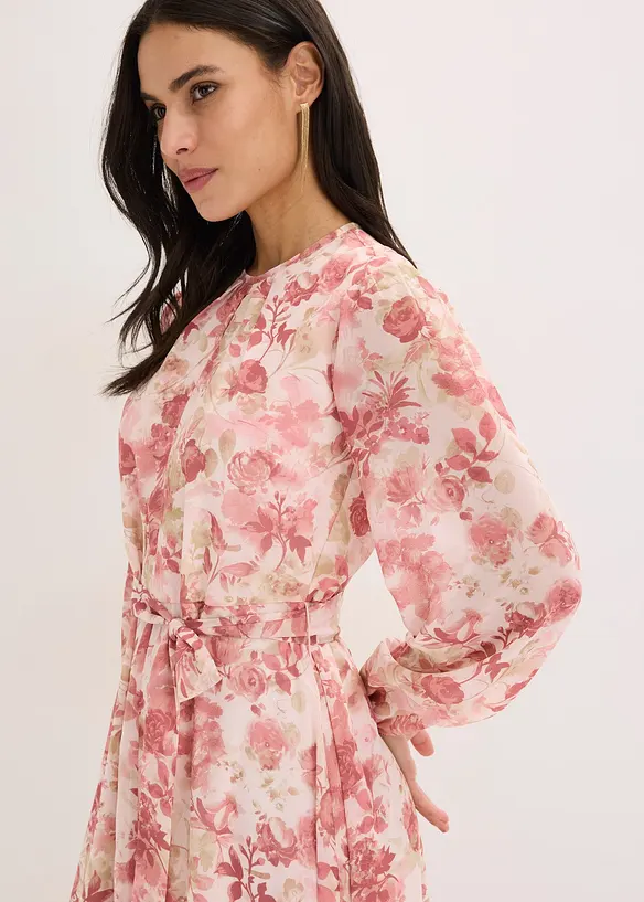 Chiffongkl&auml;nning med knytband (2 delar), bonprix