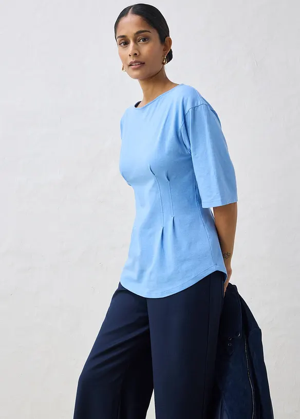 Topp i bomullsmix, bonprix