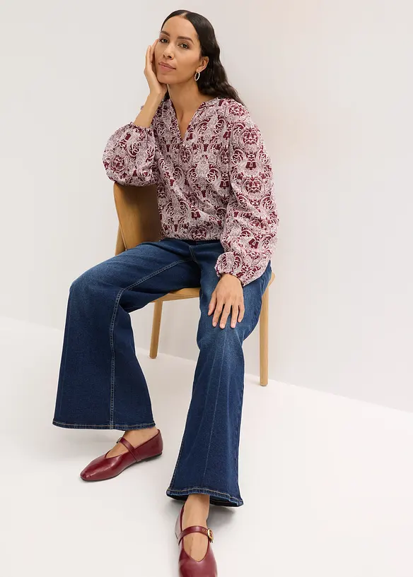 Blus i bomull, bonprix