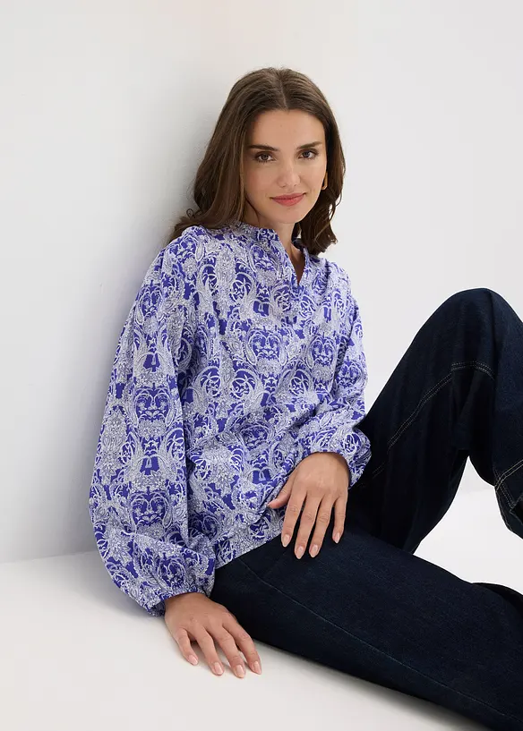 Blus i bomull, bonprix