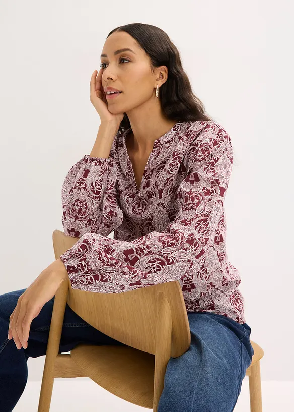 Blus i bomull, bonprix