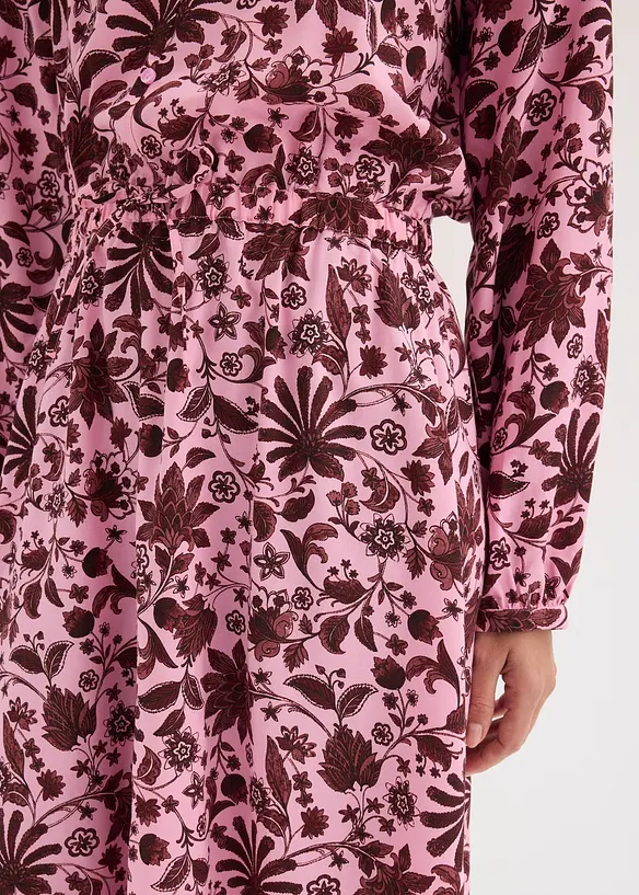 Mellanl&aring;ng kl&auml;nning i f&ouml;ljsam viskos, bonprix