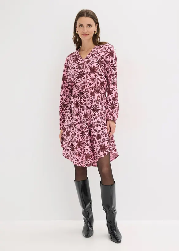 Mellanl&aring;ng kl&auml;nning i f&ouml;ljsam viskos, bonprix