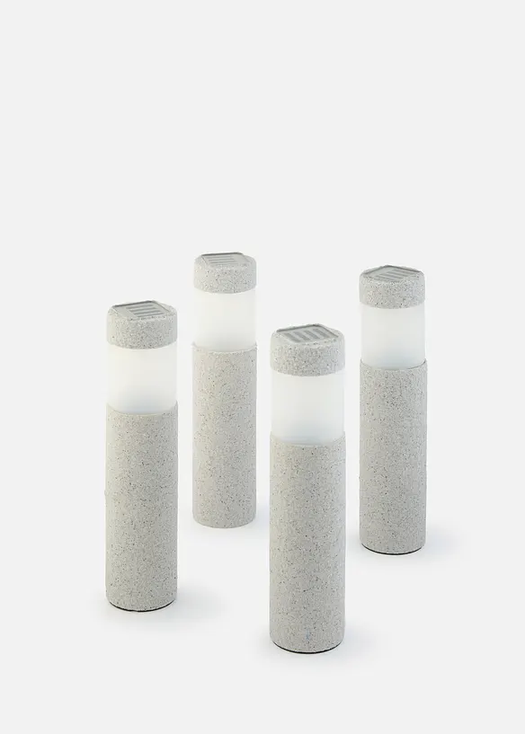 Solcellslampa v&auml;g belysning (4-pack), bonprix