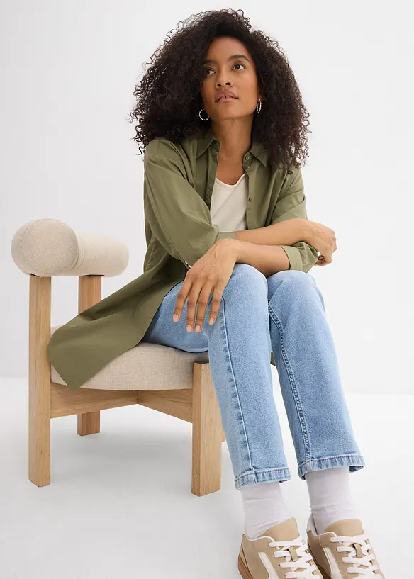 Loose Straight Jeans Mid Waist, bonprix