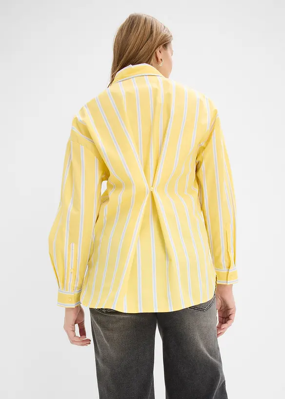 Skjortblus i bomullspoplin, bonprix