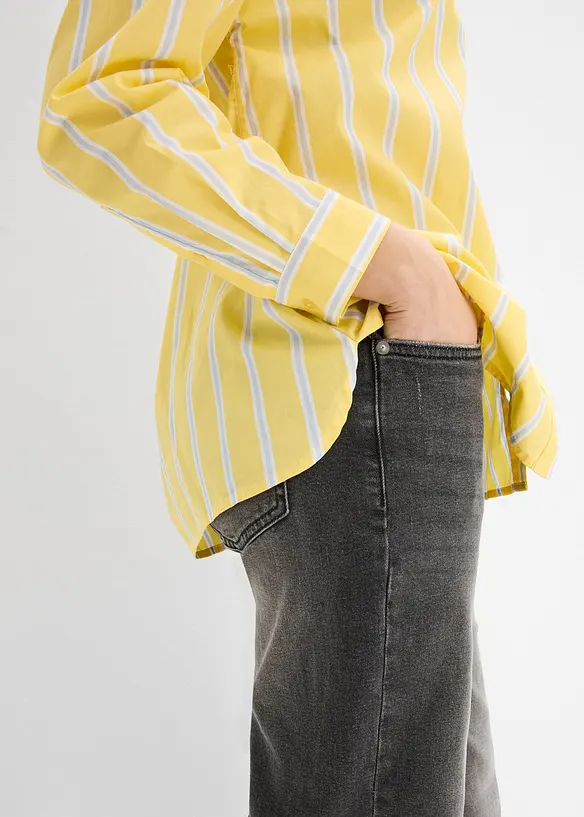 Skjortblus i bomullspoplin, bonprix