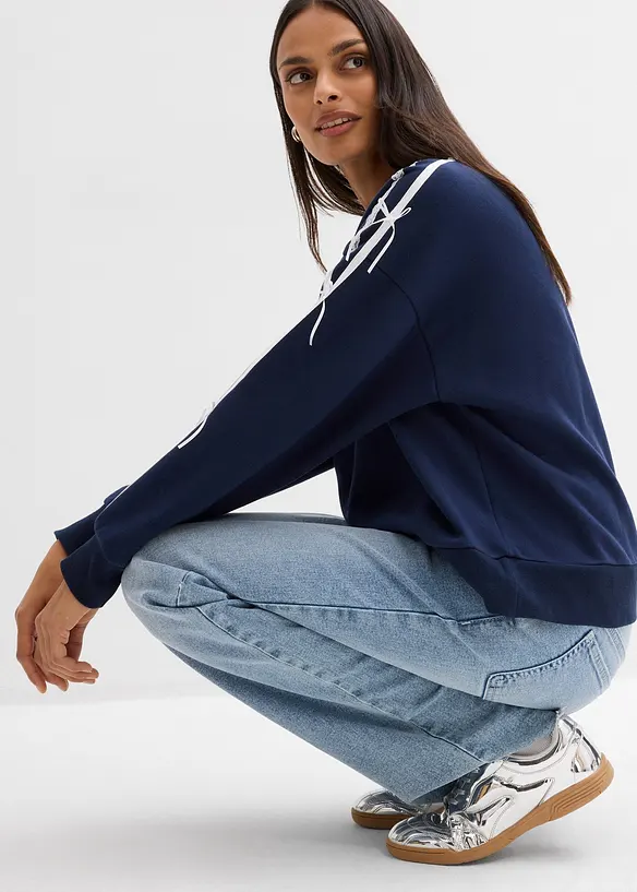 Oversizesweatshirt i mjuk bomullsmix, bonprix